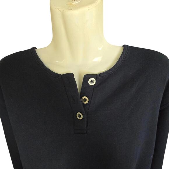 Lauren Ralph Lauren Men's Navy Blue Henley‎ Sweater - Picture 3 of 6